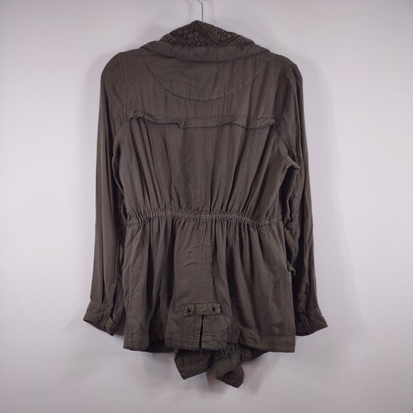 Thread & Supply Lightweight Utility Jacket with Detail Collar, Size Small - Picture 8 of 9